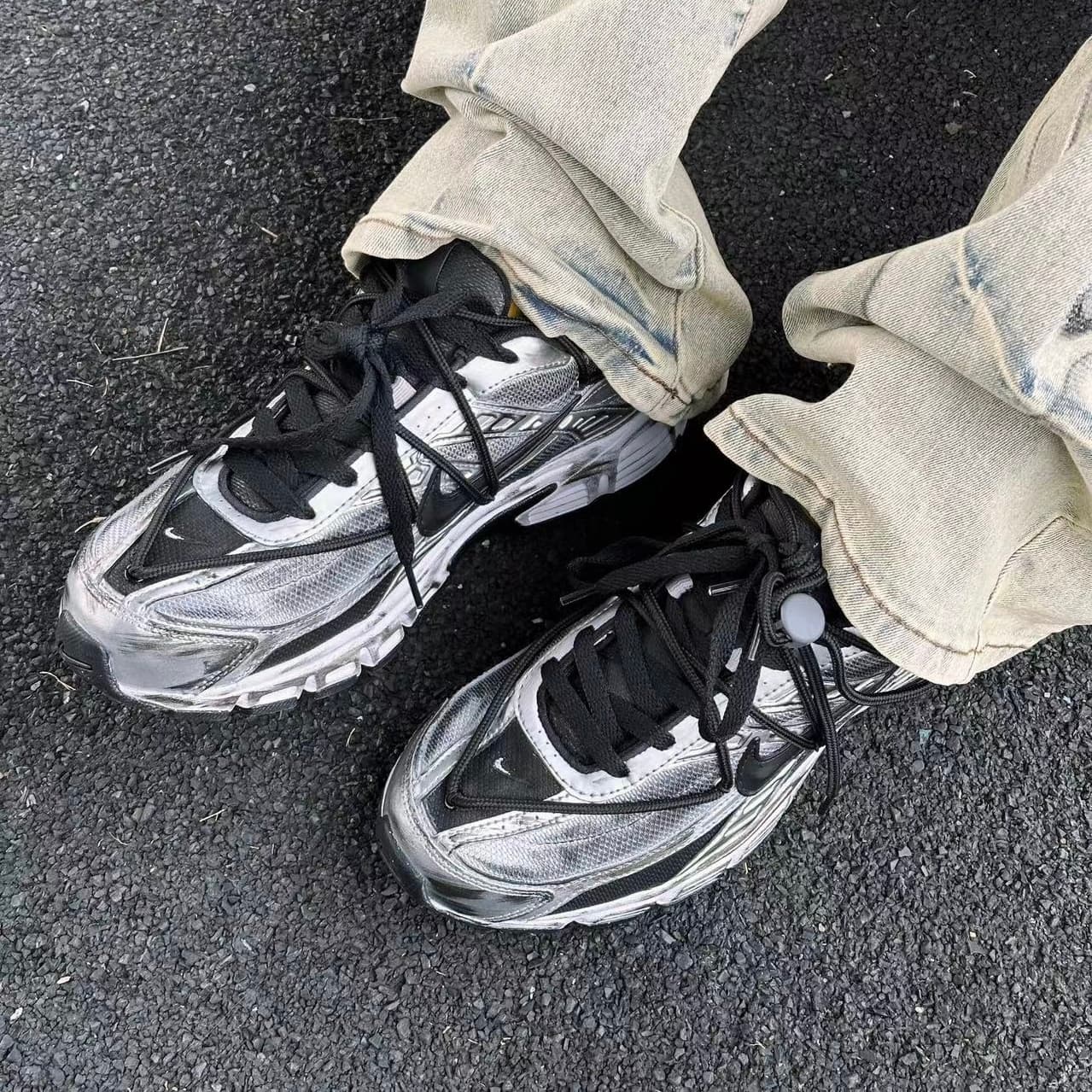 Кроссовки для бега Nike Initiator Black Silver - изображение 8