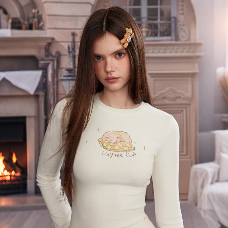 Футболка UNIFREE Белые Женские T-рубашки - изображение 5