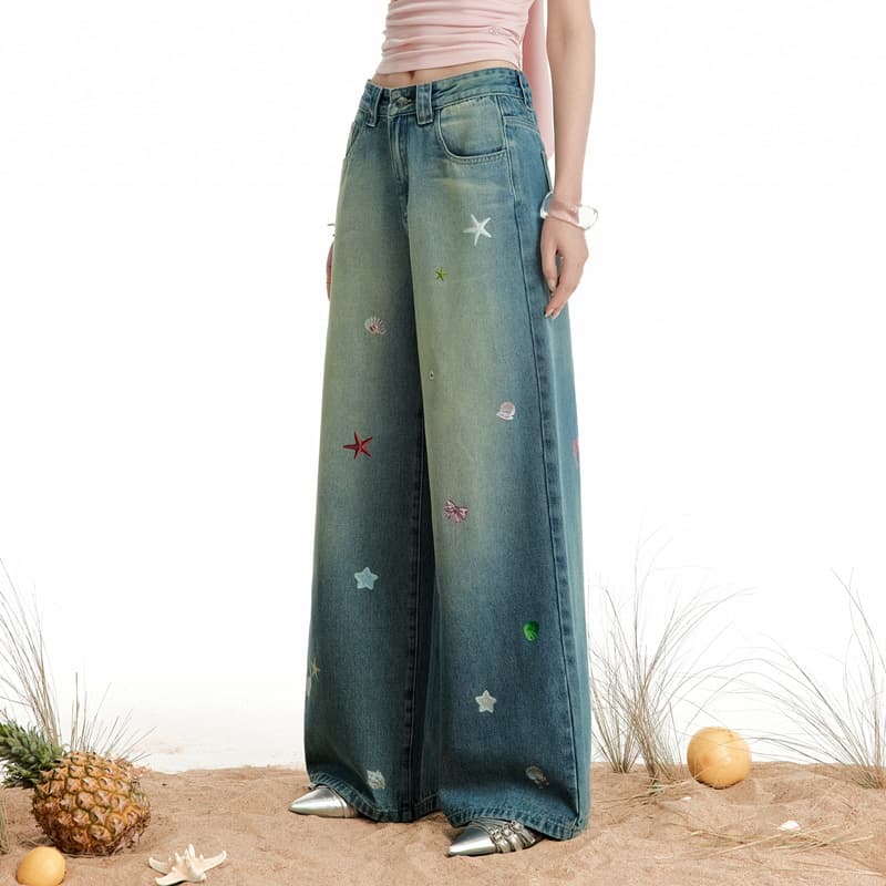 Джинсы UNIFREE Blue Women's Jeans UNIFREE Синий Женские Джинсы - изображение 8