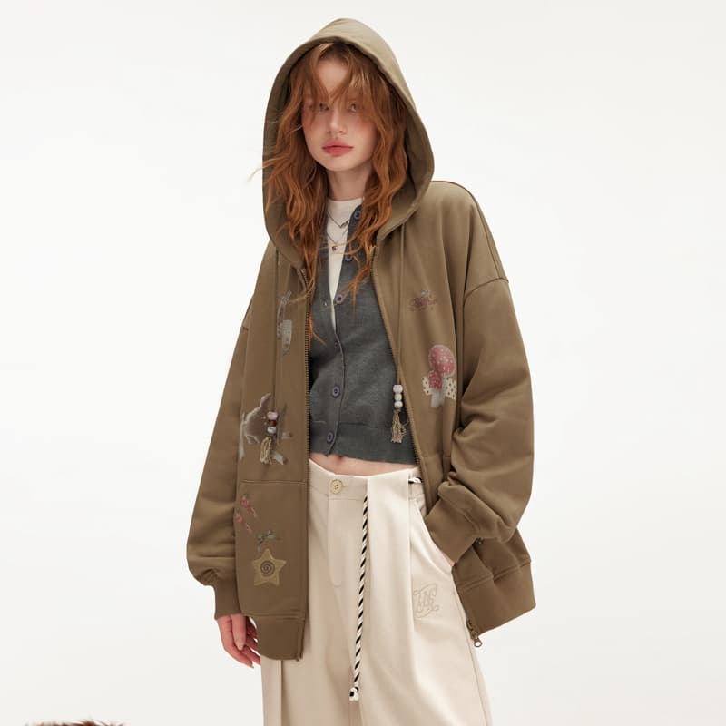 UNIFREE Khaki Женское короткое пальто - изображение 5