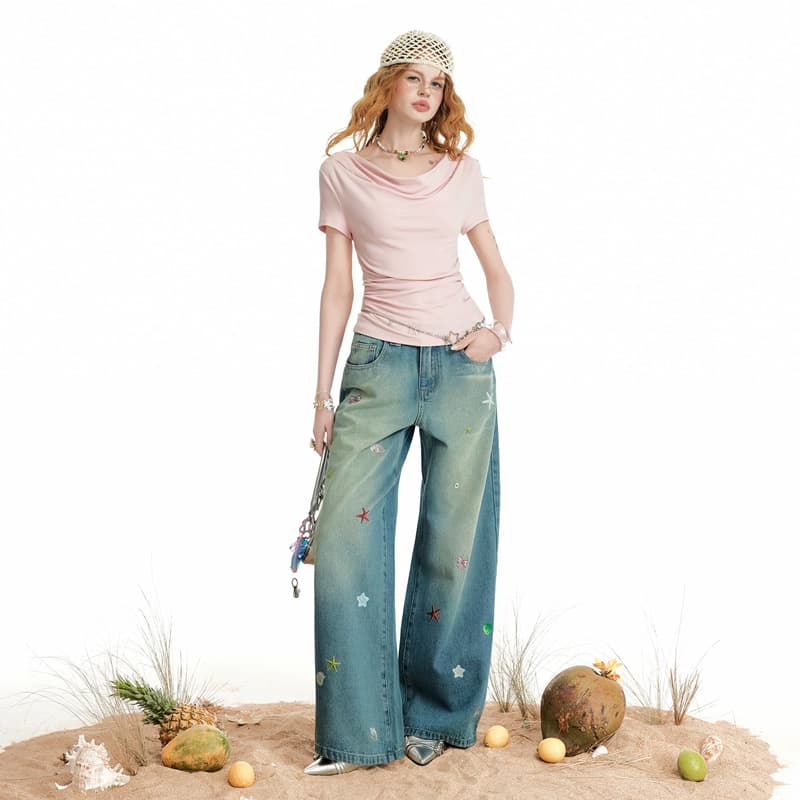 Джинсы UNIFREE Blue Women's Jeans UNIFREE Синий Женские Джинсы - изображение 7