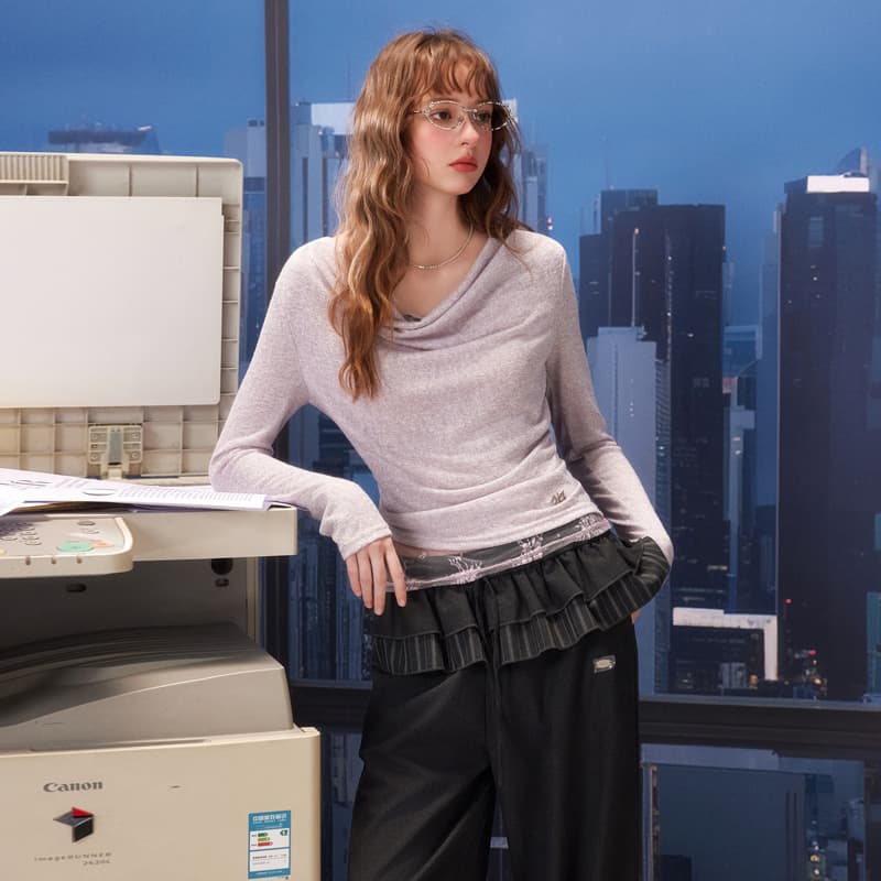 Футболка UNIFREE Фиолетовые Женские T-рубашки - изображение 6