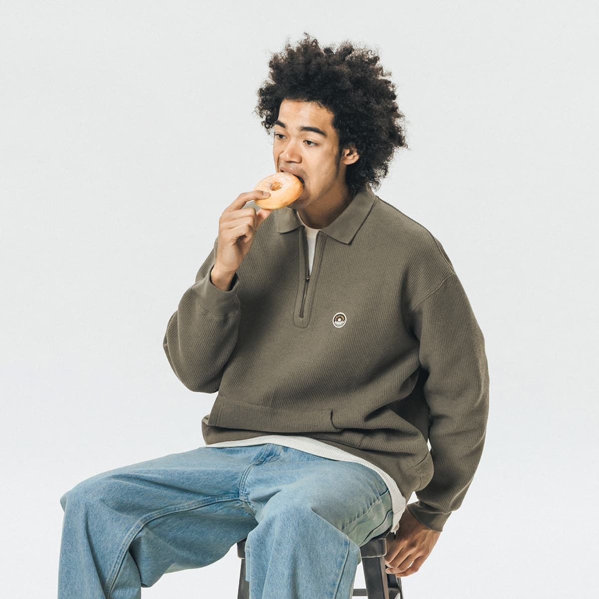 Худи 714STREET Waffle Half-Zip Pullover - изображение 5