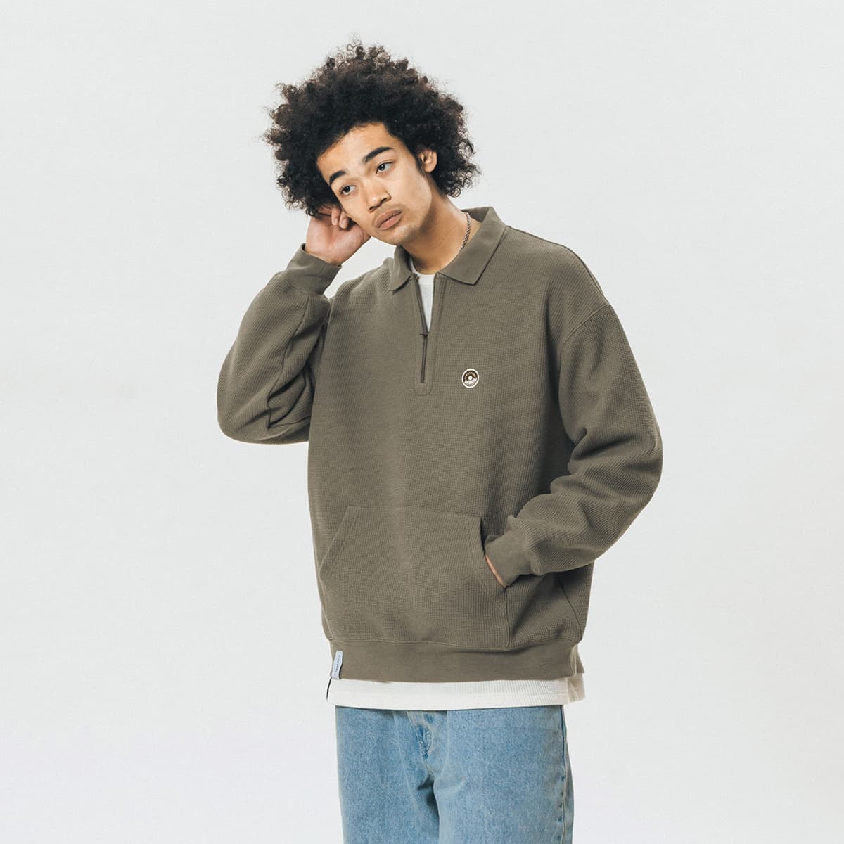 Худи 714STREET Waffle Half-Zip Pullover - изображение 4