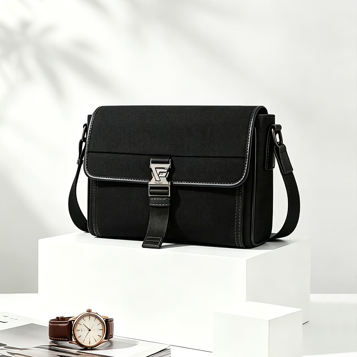 Сумка через плечо PIERRE CARDIN Crossbody сумка Черная Мужская - изображение 6