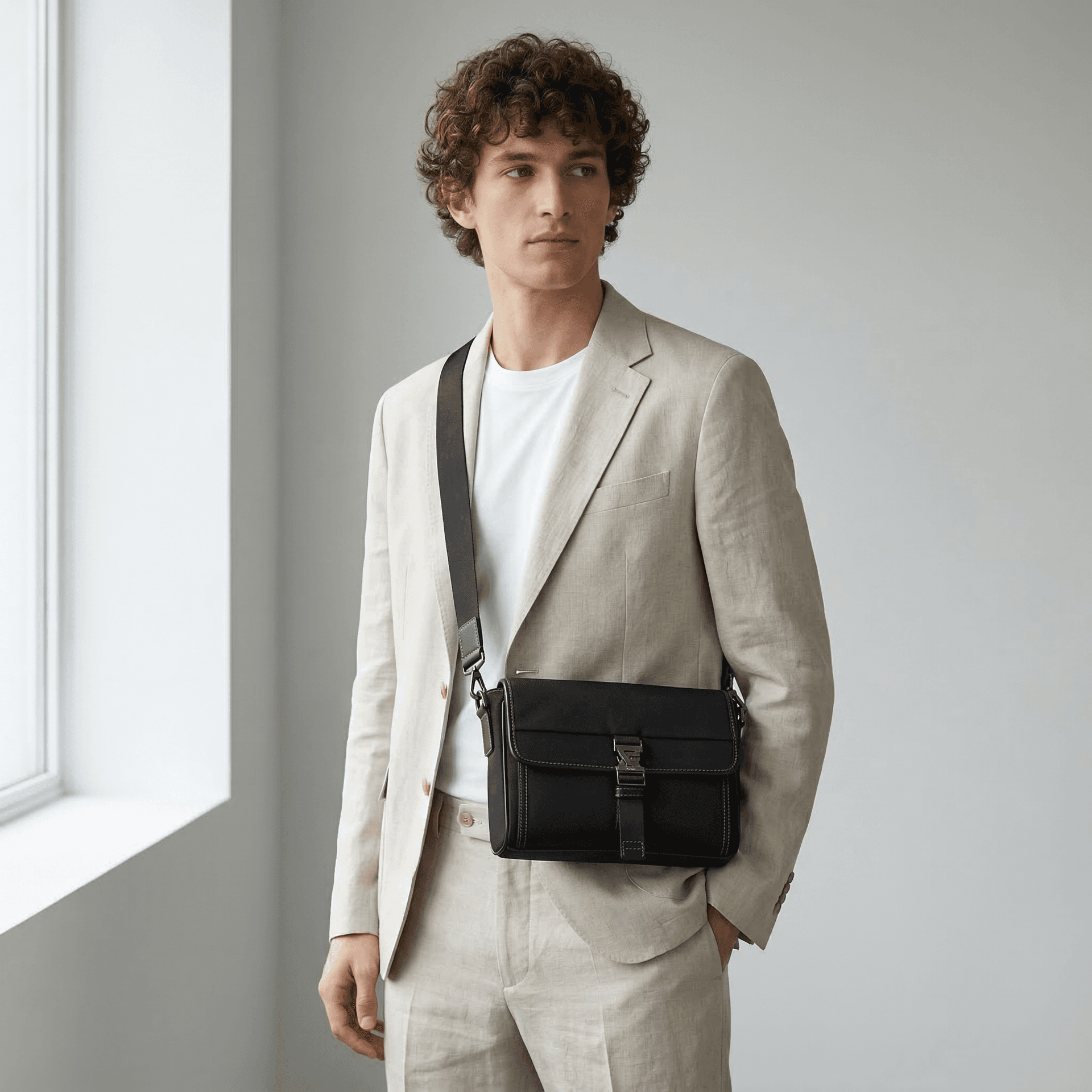 Сумка через плечо PIERRE CARDIN Crossbody сумка Черная Мужская - изображение 7