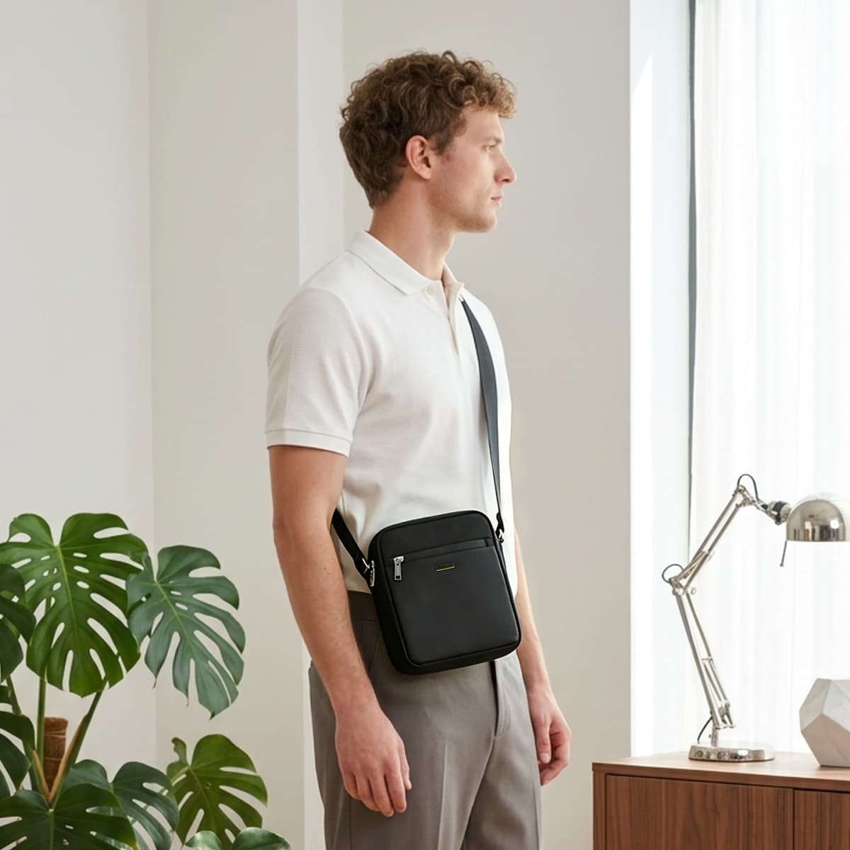 Сумка через плечо PIERRE CARDIN Crossbody сумки Мужские Черные - изображение 5