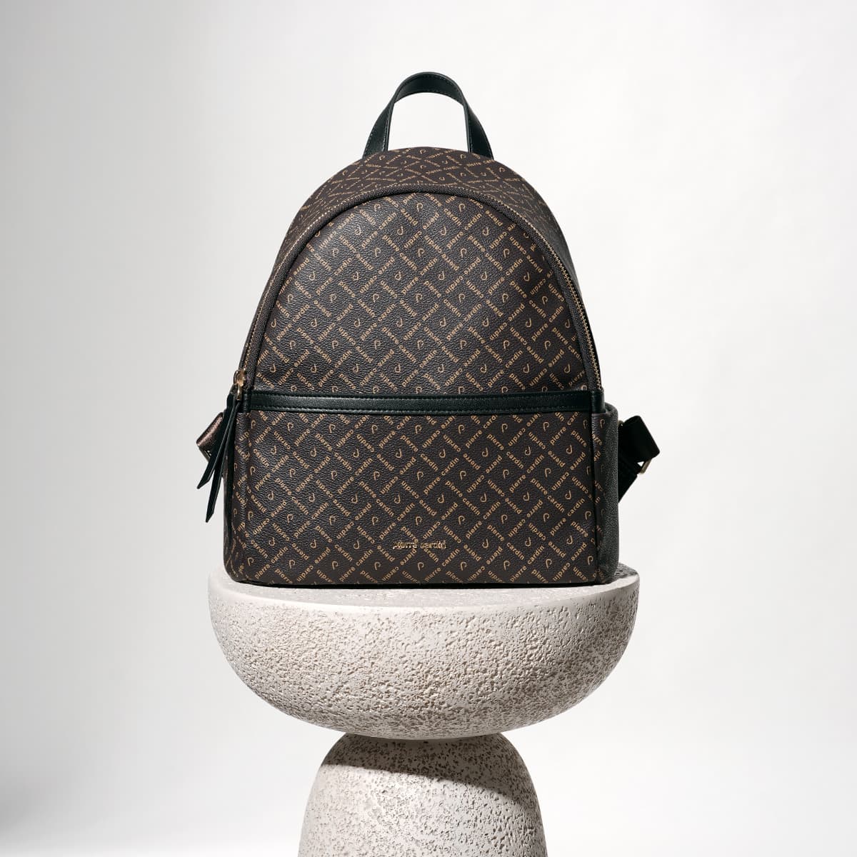 Рюкзак PIERRE CARDIN ПВХ Рюкзак Стандартный (Standard) Женский Черный Коричневый Коричневый - изображение 6