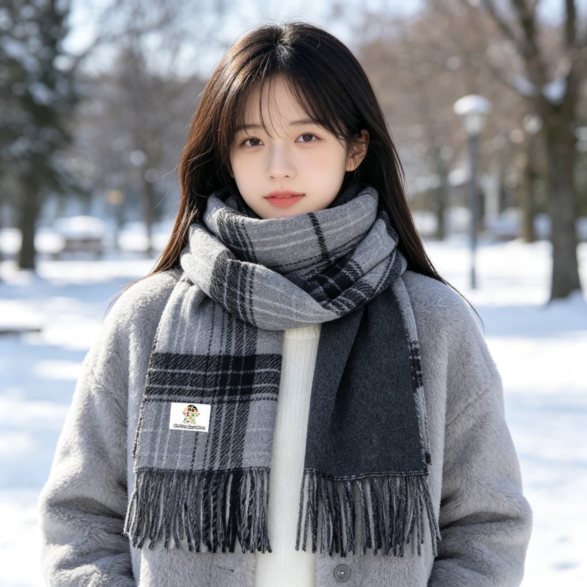 Шарф Crayon Shinchan Knit Scarves Unisex - изображение 4