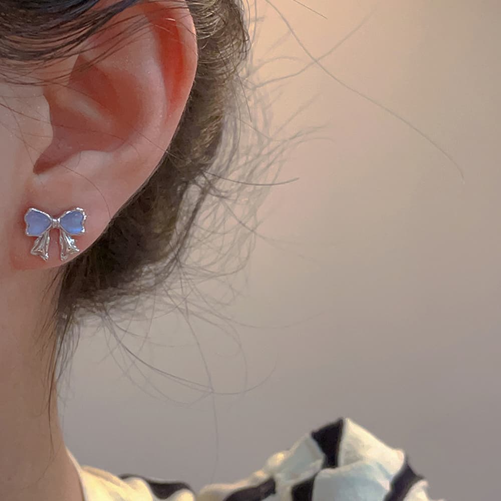 Серьги Asia Star Сплав и Стекло СЕРЬГИ-ГВОЗДИКИ "CAT'S EYE" Женские - изображение 2