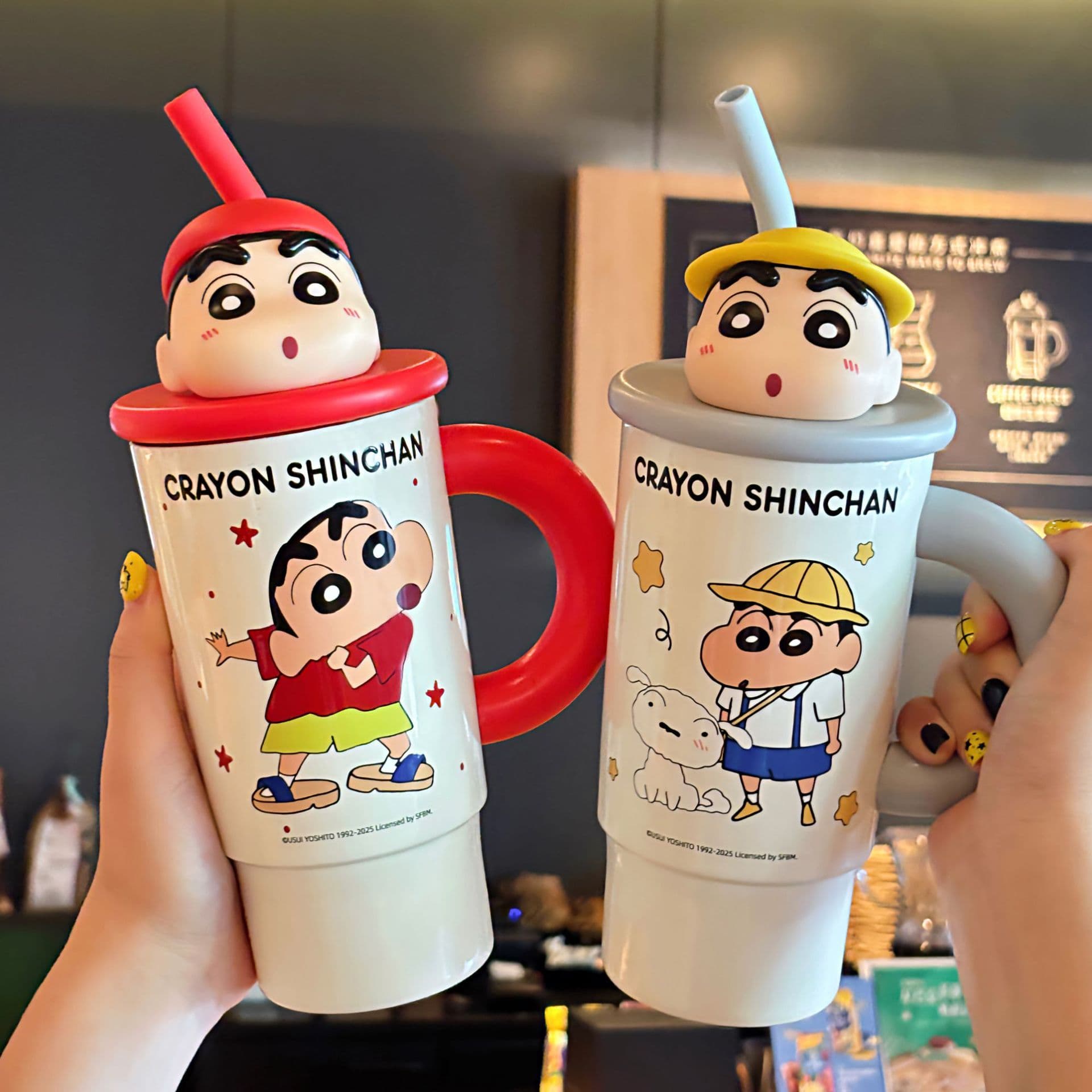 Crayon Shinchan Термокружки с эффектом сохранения тепла нержавеющая сталь 316L объем 575 мл - изображение 7