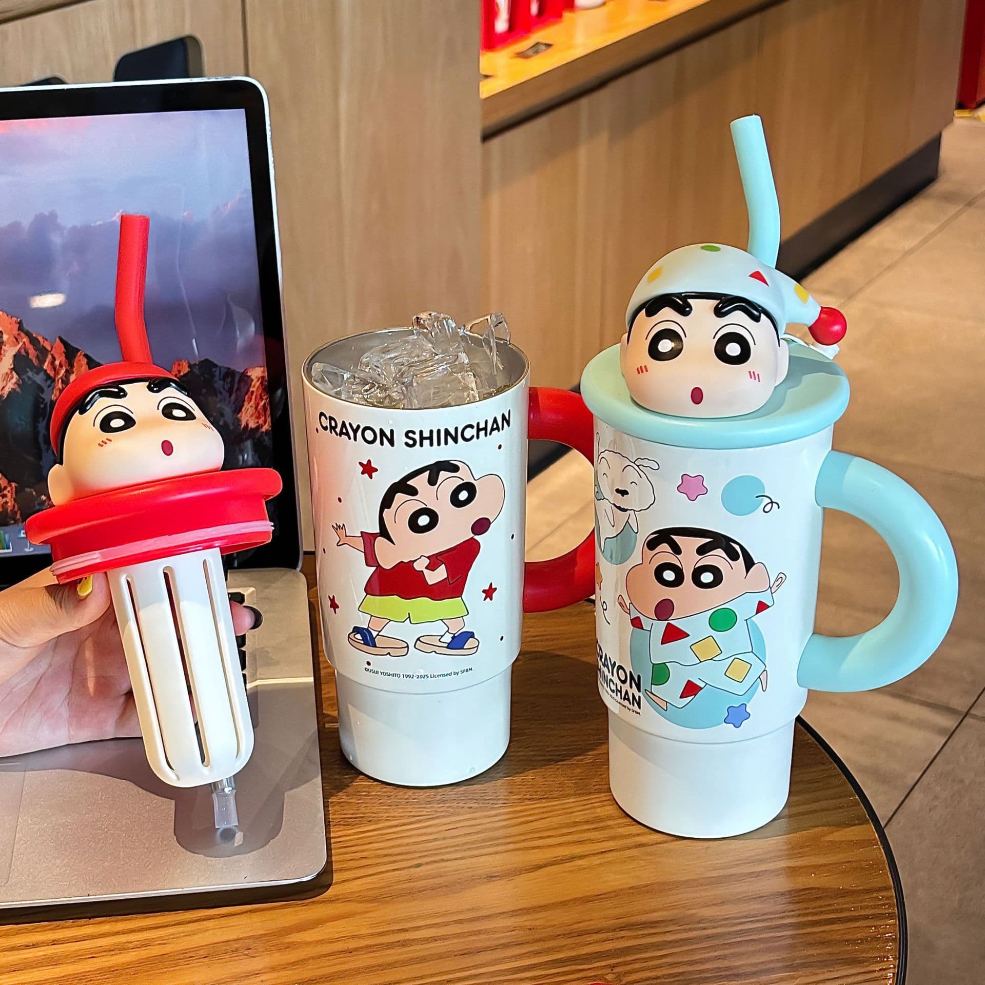 Crayon Shinchan Термокружки с эффектом сохранения тепла нержавеющая сталь 316L объем 575 мл - изображение 5