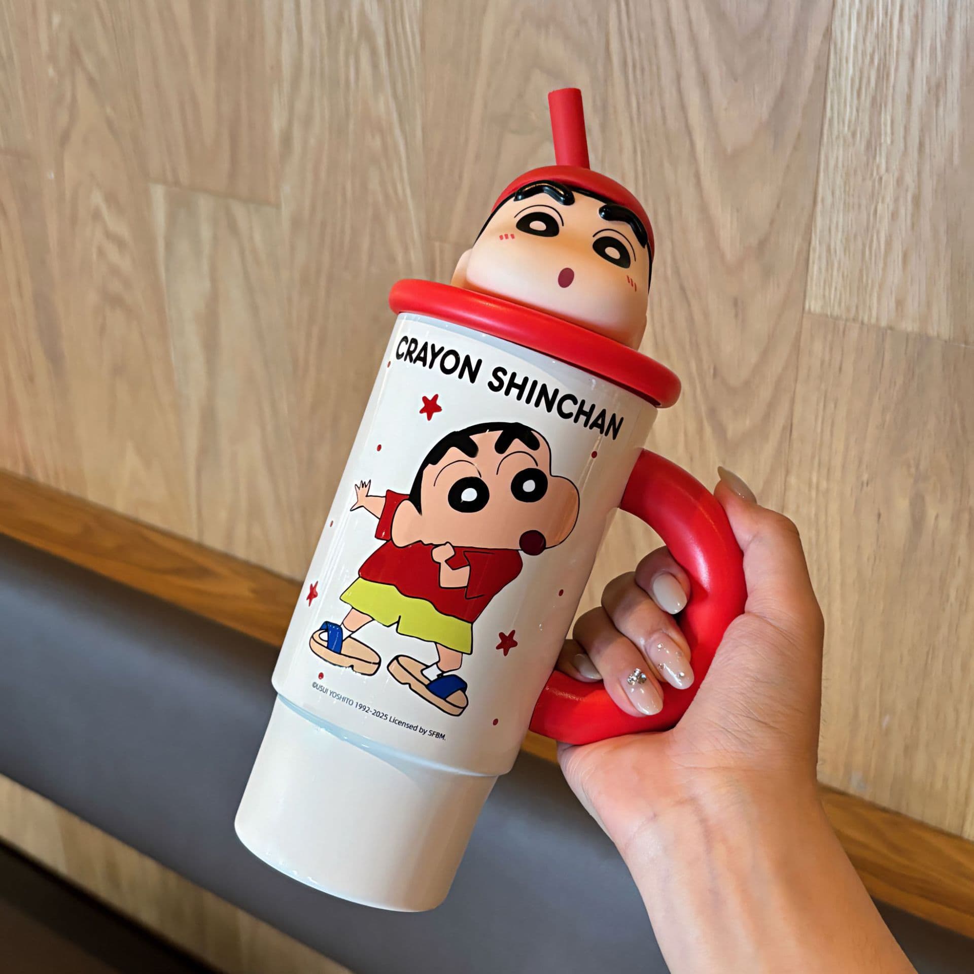 Crayon Shinchan Термокружки с эффектом сохранения тепла нержавеющая сталь 316L объем 575 мл - изображение 6