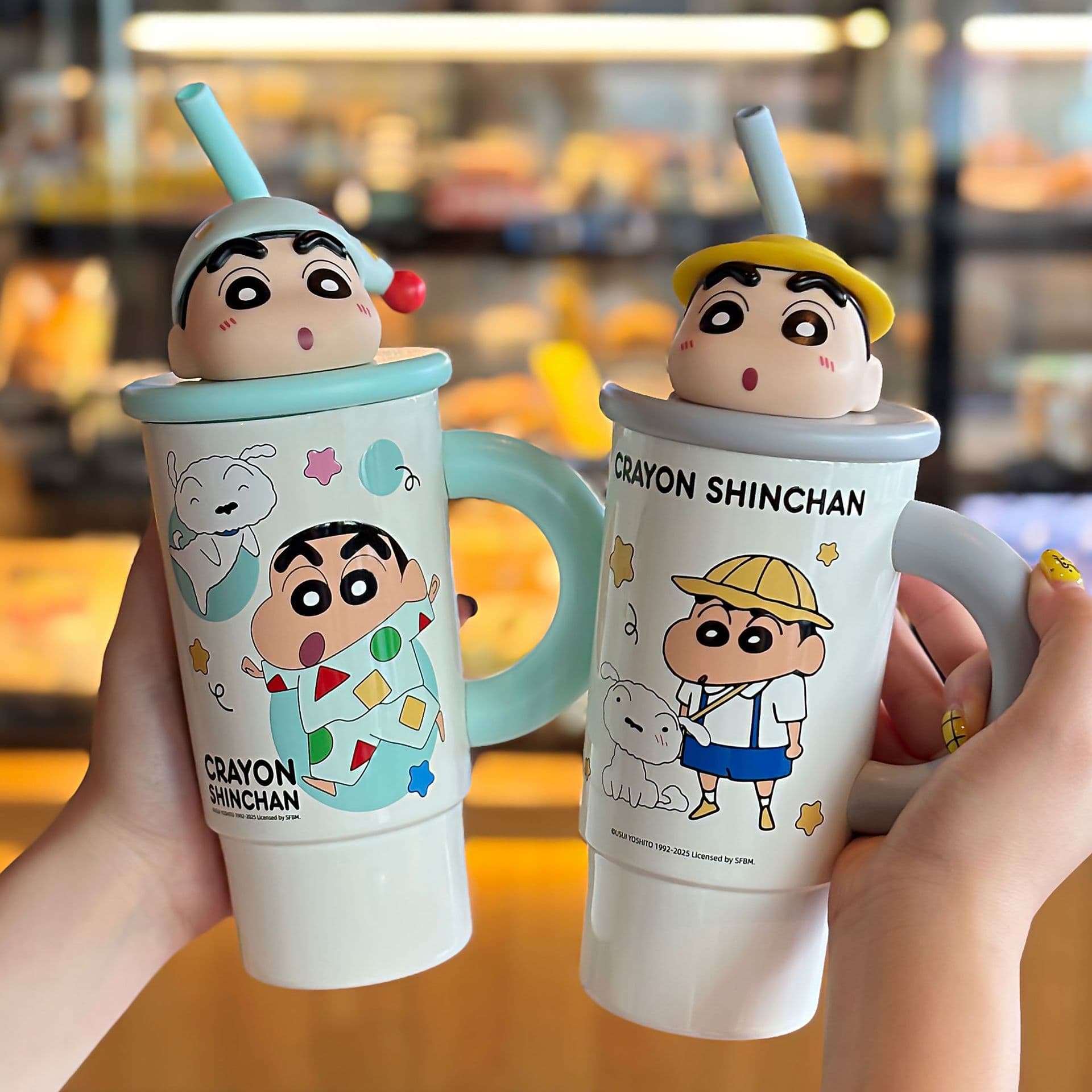 Crayon Shinchan Термокружки с эффектом сохранения тепла нержавеющая сталь 316L объем 575 мл - изображение 11