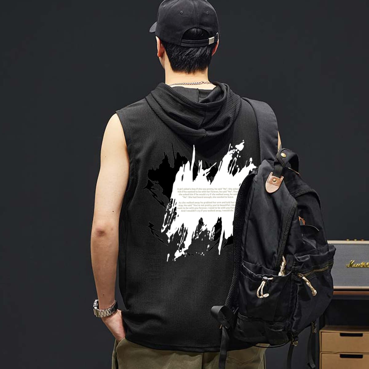 Майка ADOONGA Vintage Hoodie Vest - изображение 5