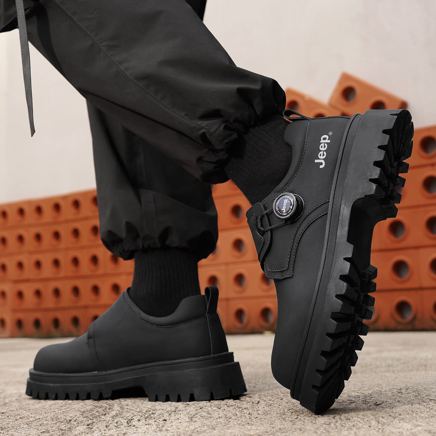 Jeep Повседневные кожаные туфли Low Top Мужские - изображение 5