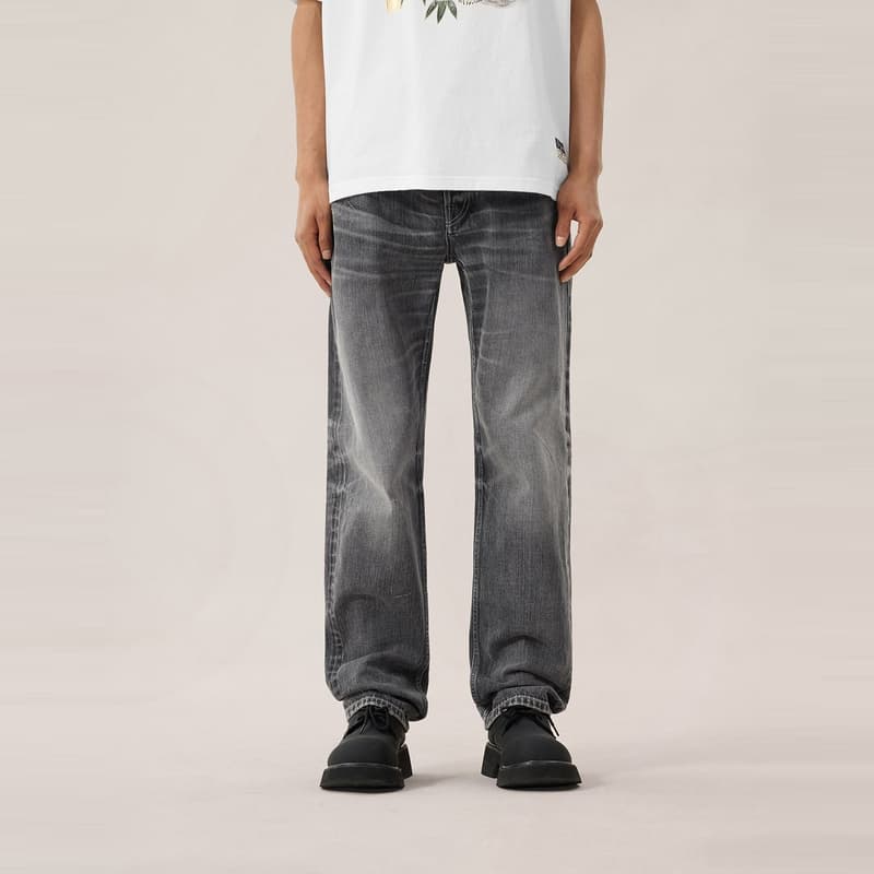 Штаны EVISU Denim Черные Мужские Джинсы - изображение 4
