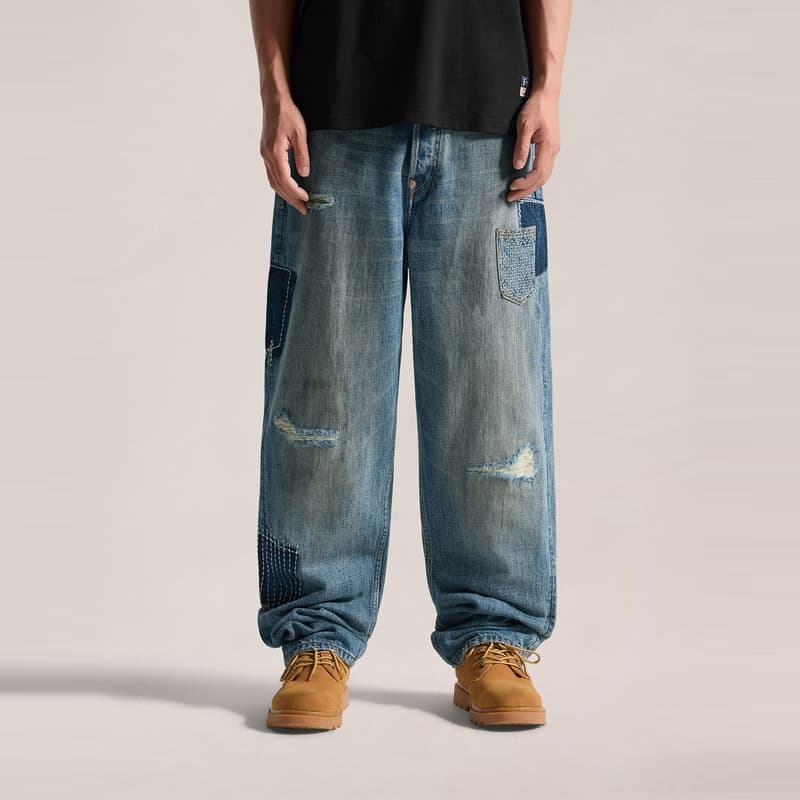 Штаны Evisu Джинсовый синий Мужской Джинсы - изображение 4