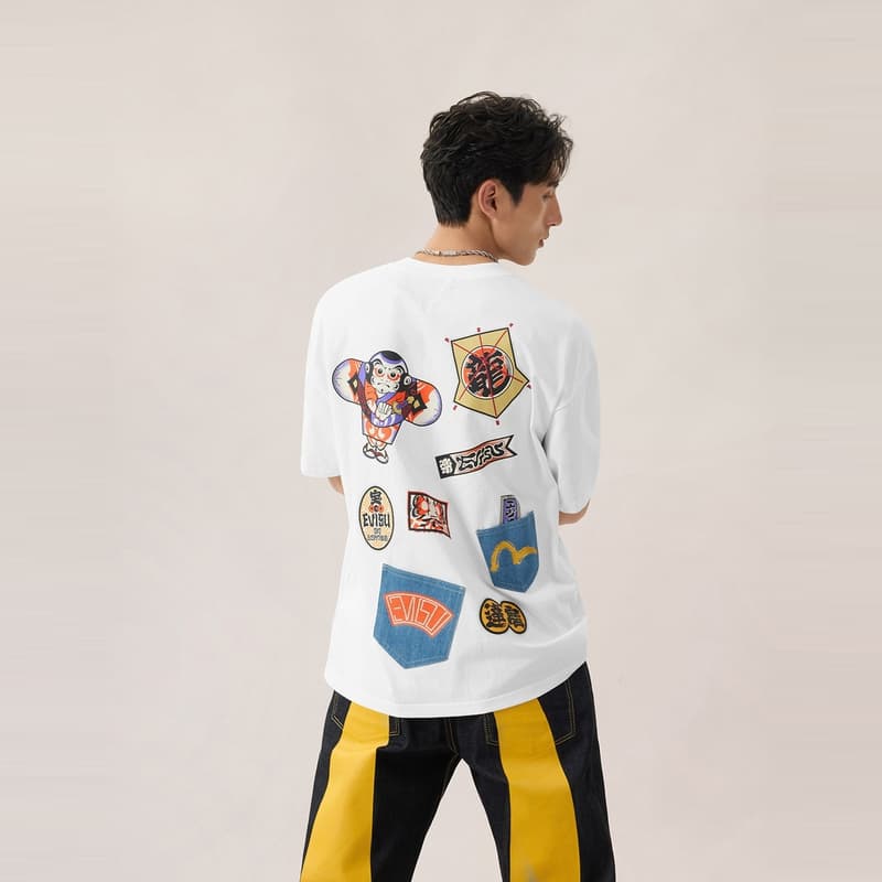 Футболка EVISU Мужские T-рубашки - изображение 3