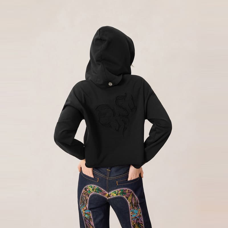 Худи EVISU Черный Женский Толстовка - изображение 4