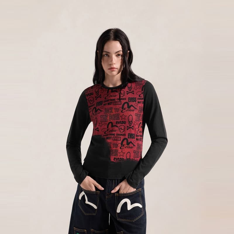 Футболка EVISU Черный Женские Футболки - изображение 3