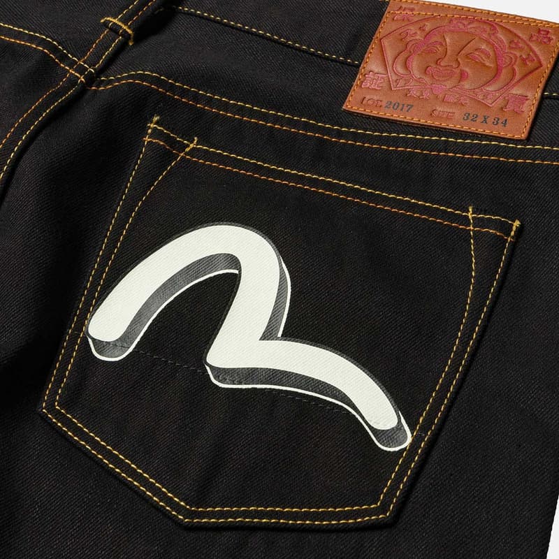 Штаны EVISU Denim Черные Мужские Джинсы - изображение 5