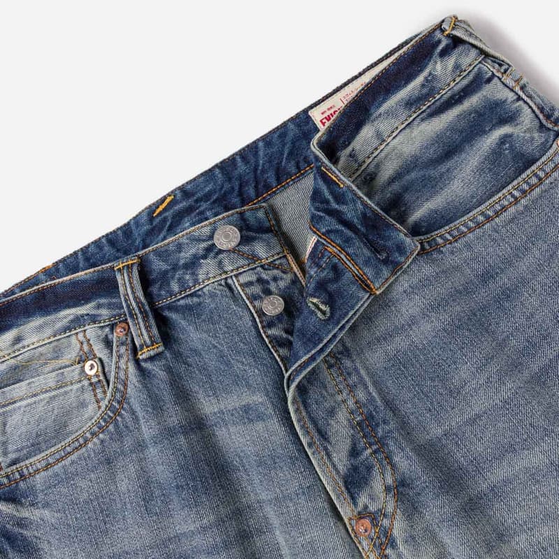 Штаны EVISU Джинсовый Синий Мужские Джинсы - изображение 6