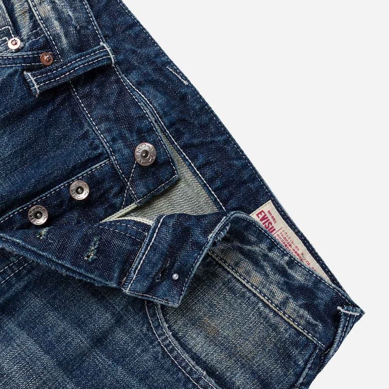Штаны Evisu Джинсовый Синий Мужские Джинсы - изображение 7