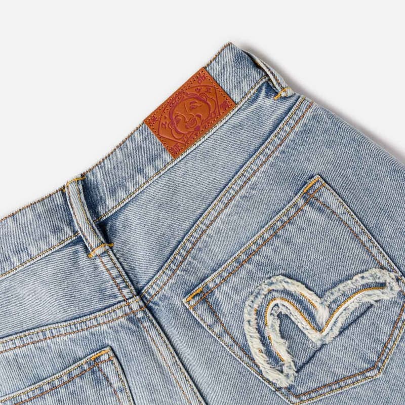 Джинсы EVISU Джинсовый Синий Женские Джинсы - изображение 7