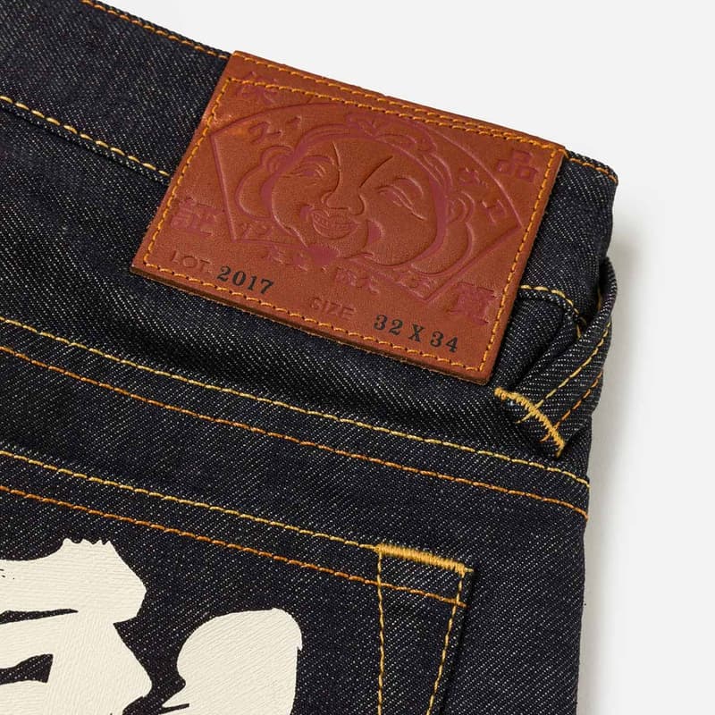 Штаны EVISU Джинсовый Синий Мужские Джинсы - изображение 6