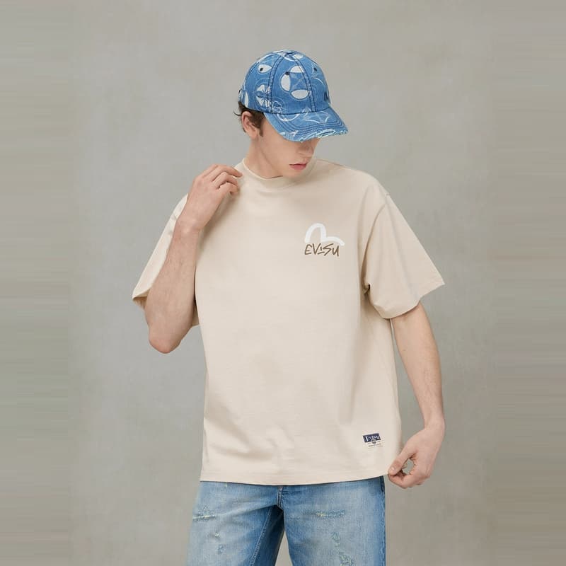 Футболка EVISU 2025 Летняя футболка мужская - изображение 4