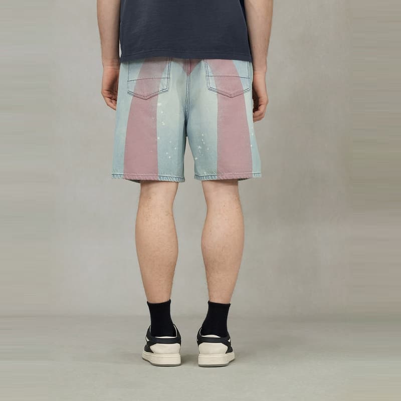 Джинсовые шорты EVISU 2025 Летние Джинсовые Шорты Мужские - изображение 3