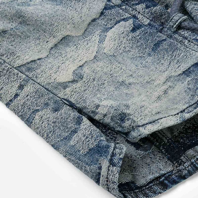 Майка EVISU Джинсовый синий сплошной принт Женские Майки - изображение 6
