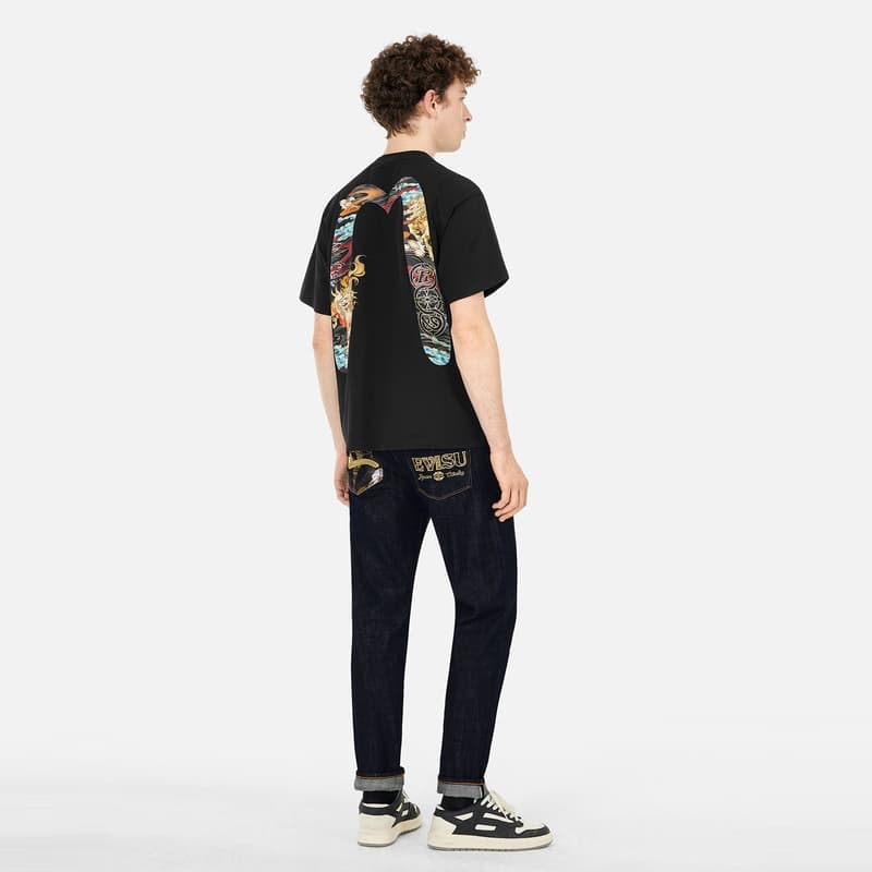 Штаны EVISU Джинсовый Синий Мужские Джинсы - изображение 5
