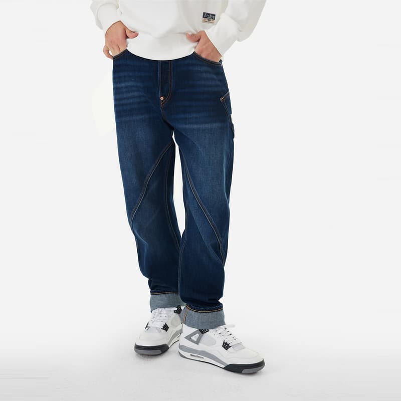Штаны EVISU 2024 Осенне-зимние джинсы мужские - изображение 4