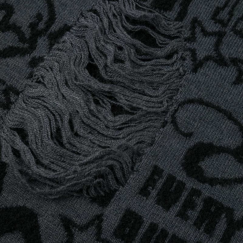 EVISU Темно-серый Женский Вязаный Длинный Юбка - изображение 7