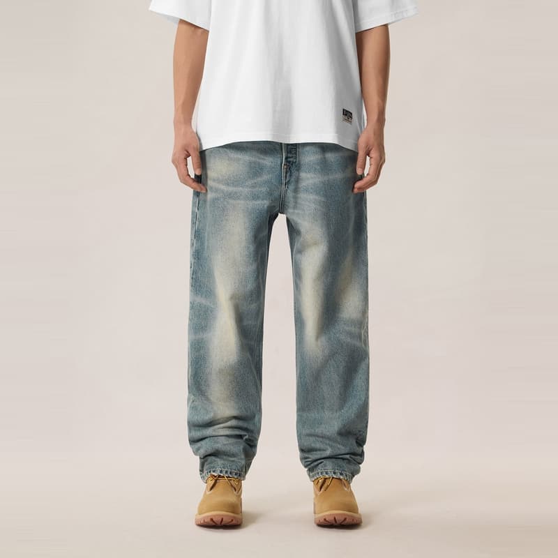 Штаны EVISU Джинсовый Синий Мужские Джинсы - изображение 4