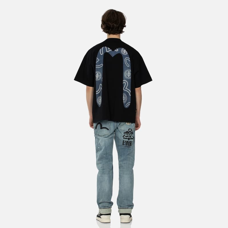 Штаны EVISU Джинсовый Синий Мужские Джинсы - изображение 5