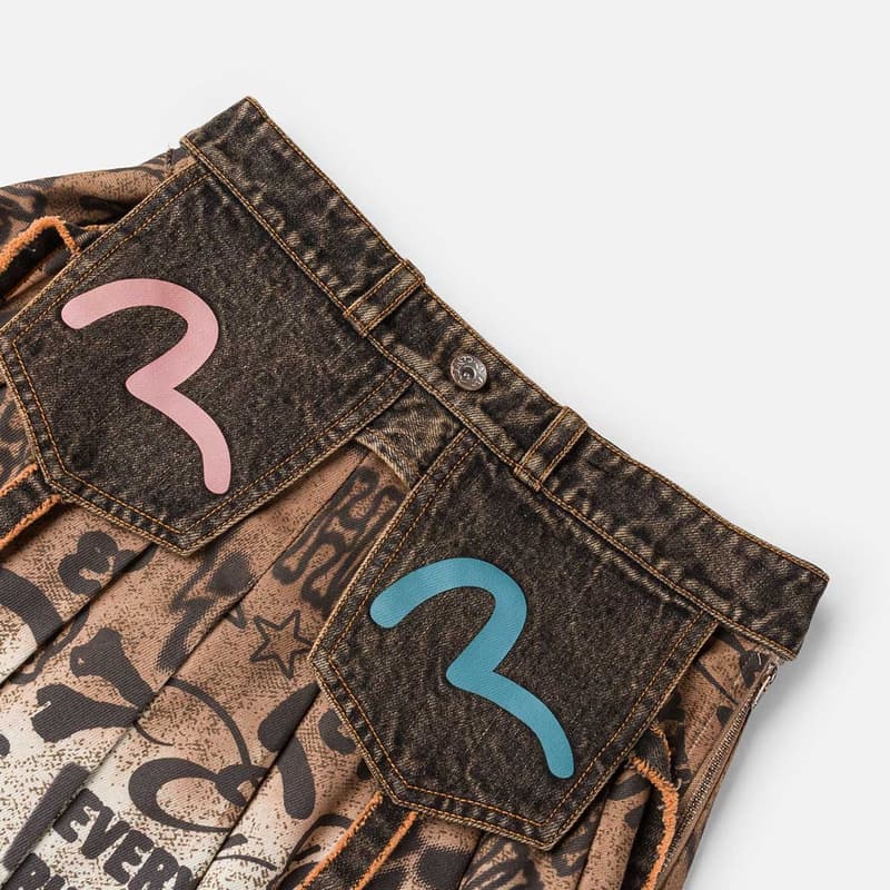 Юбка Evisu Повседневные короткие юбки для женщин - изображение 5