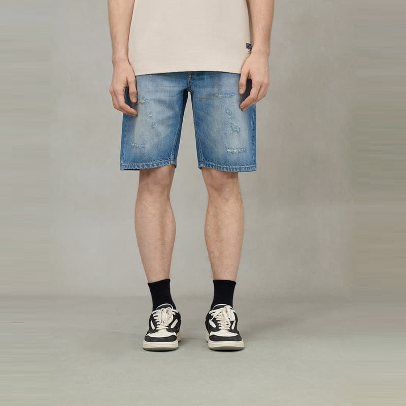 Джинсовые шорты EVISU 2025 Летние Джинсовые Шорты Мужские - изображение 4
