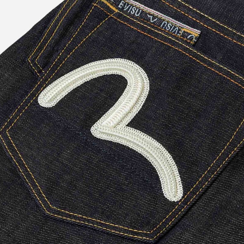 Штаны EVISU Джинсовый Синий Мужские Джинсы - изображение 5