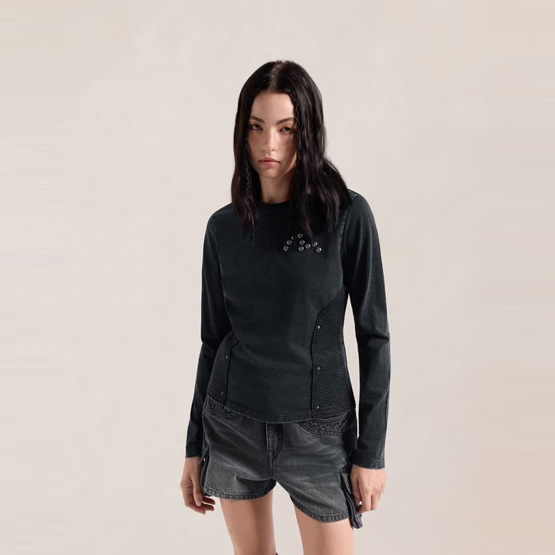 Футболка Evisu Carbon Gray Женские T-рубашки - изображение 3