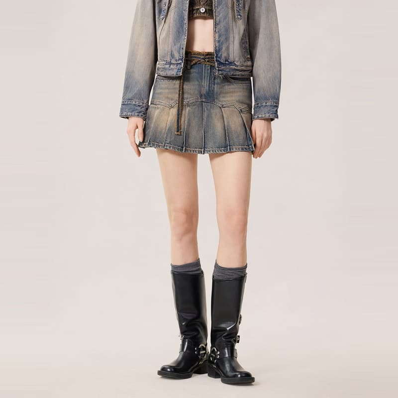 EVISU Джинсовые короткие юбки для женщин - изображение 3