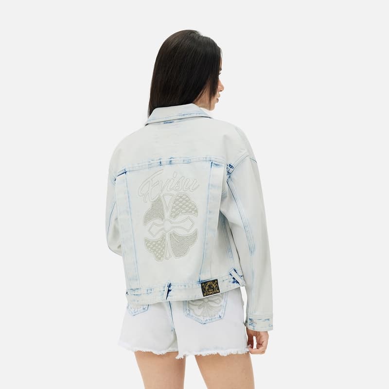 EVISU Джинсовая куртка женская цвет деним синий - изображение 4