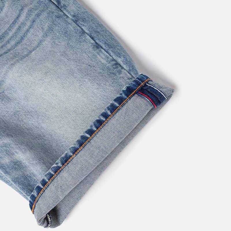 Джинсовые шорты Evisu Джинсовые синие мужские джинсовые шорты - изображение 8