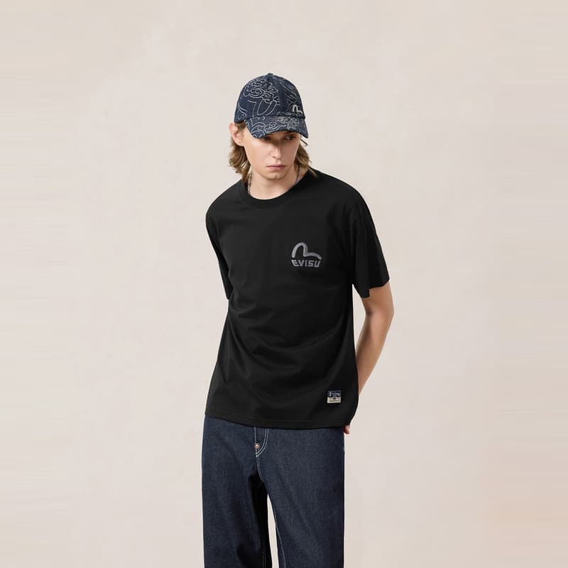 Футболка EVISU 2026 Разборный обруч T Рубашка Мужская - изображение 3