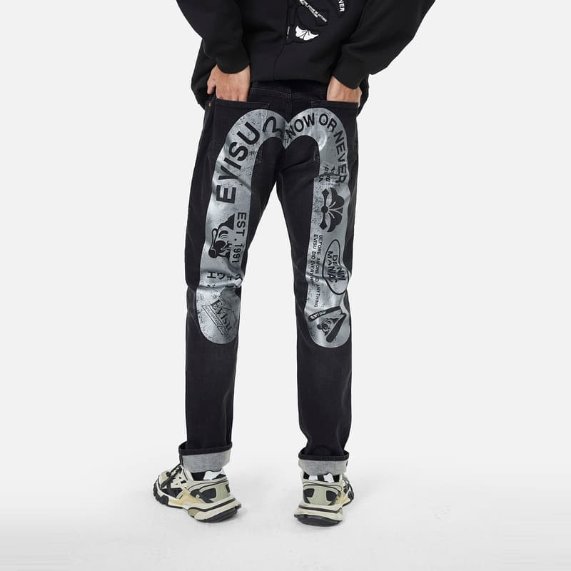 Штаны EVISU 2024 Осенне-зимние джинсы мужские - изображение 3