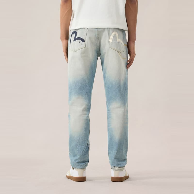 Штаны EVISU Джинсовый Синий Мужские Джинсы - изображение 3
