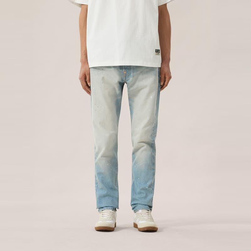 Штаны EVISU Джинсовый Синий Мужские Джинсы - изображение 4