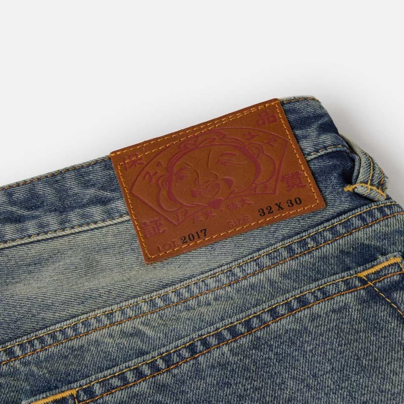 Штаны EVISU Джинсовый Синий Мужские Джинсы - изображение 6